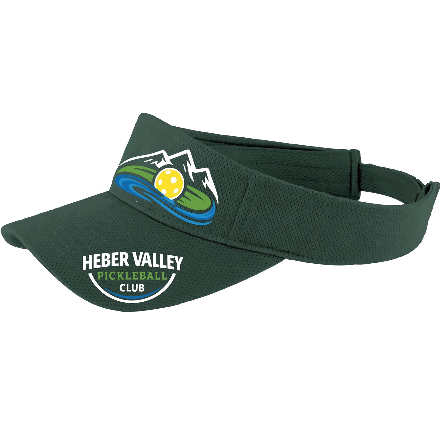 Heber Valley Pickleball Club | Pickleball Visors | Moisture Wicking 100% Polyester