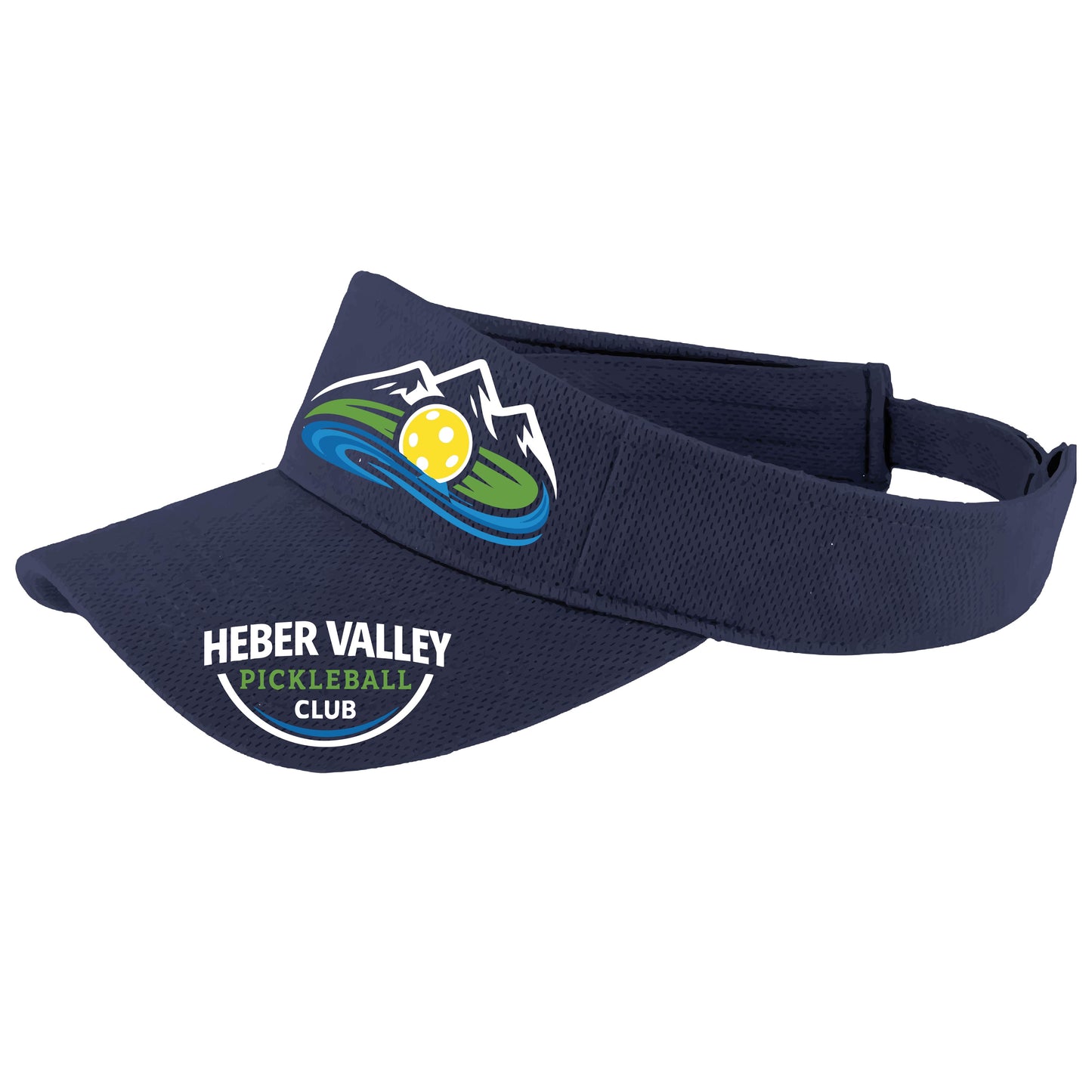 Heber Valley Pickleball Club | Pickleball Visors | Moisture Wicking 100% Polyester