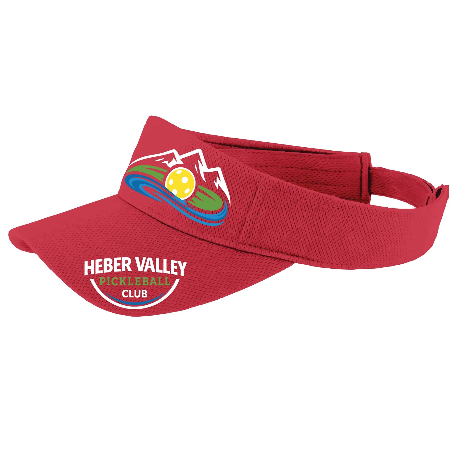 Heber Valley Pickleball Club | Pickleball Visors | Moisture Wicking 100% Polyester