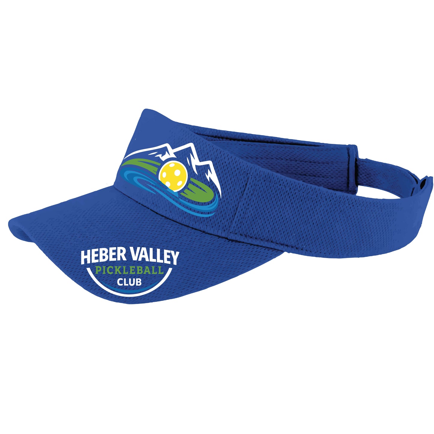 Heber Valley Pickleball Club | Pickleball Visors | Moisture Wicking 100% Polyester