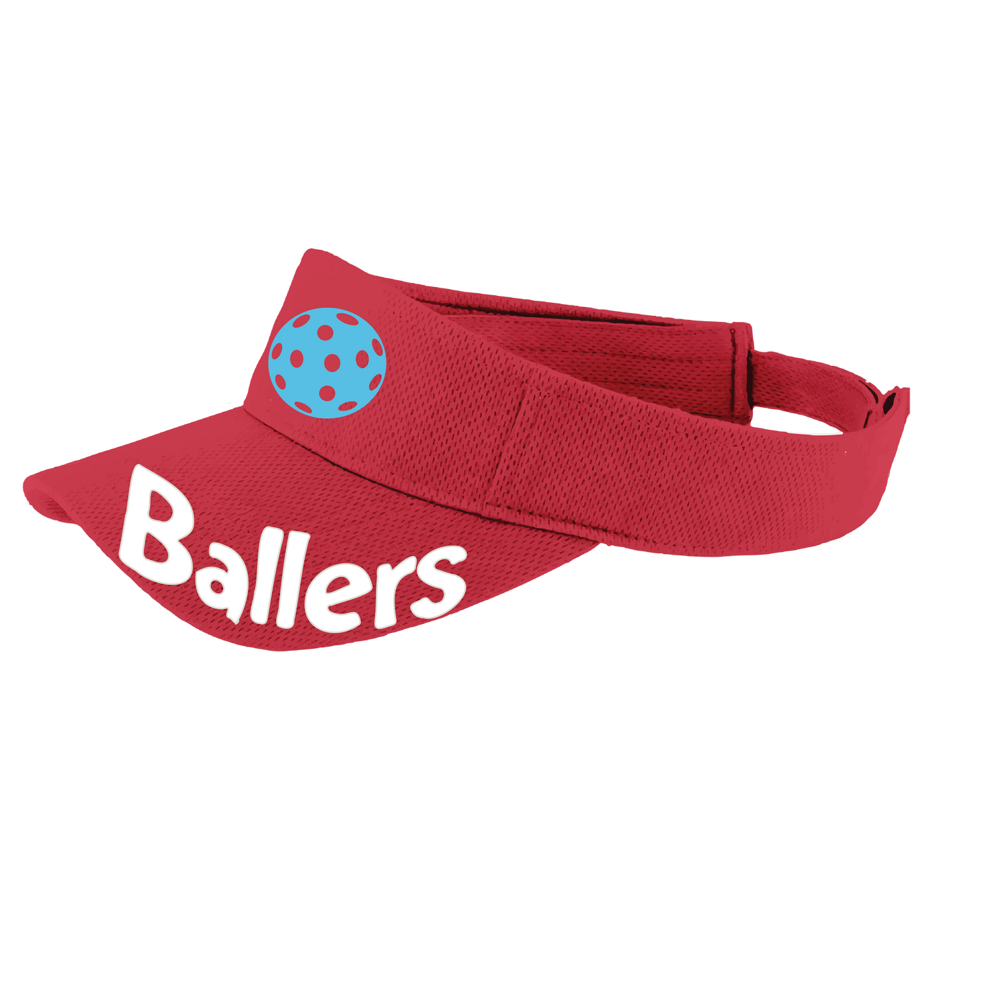 Ballers With Pickleballs (Customizable) | Pickleball Visors | Moisture Wicking 100% Polyester