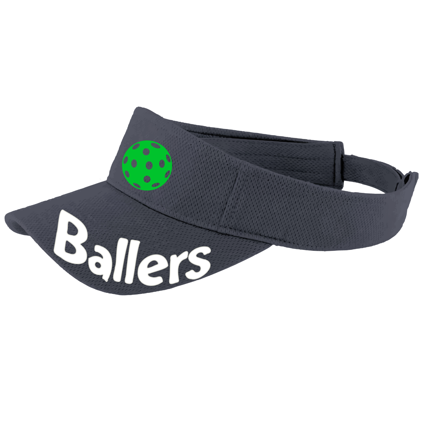 Ballers With Pickleballs (Customizable) | Pickleball Visors | Moisture Wicking 100% Polyester