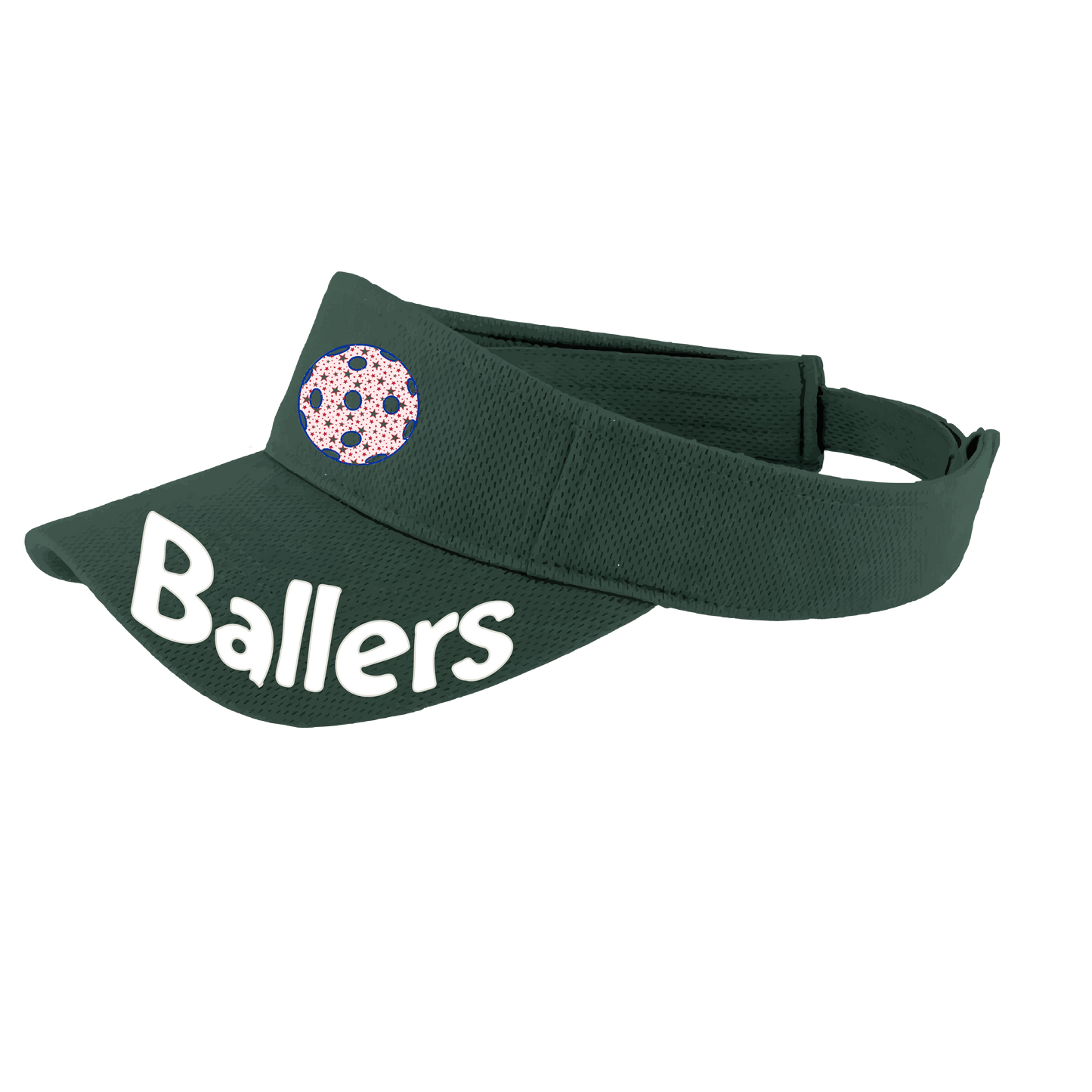 Ballers With Pickleballs (Customizable) | Pickleball Visors | Moisture Wicking 100% Polyester