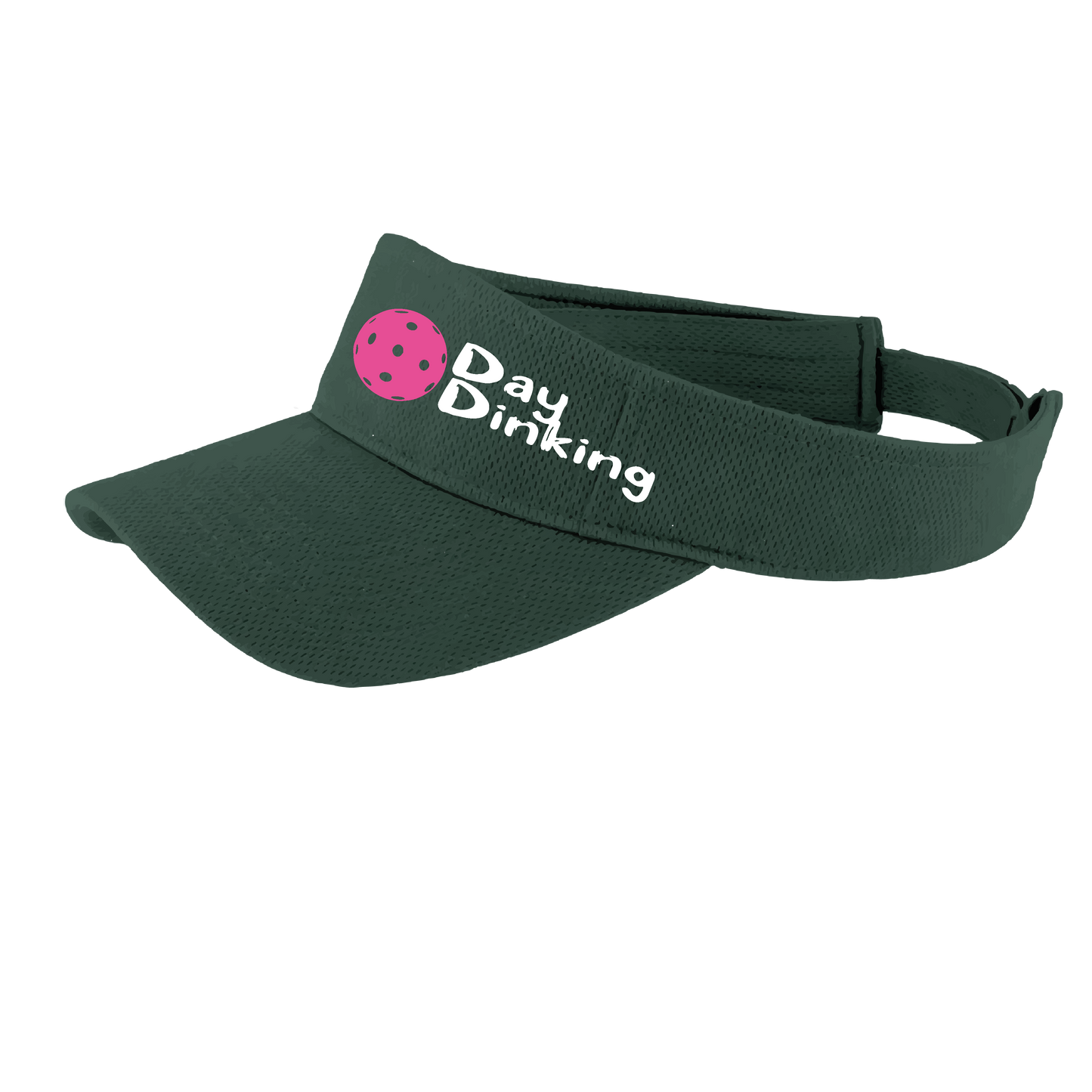 Day Dinking With Pickleball (Green) | Clearance Pickleball Visors | Moisture Wicking 100% Polyester