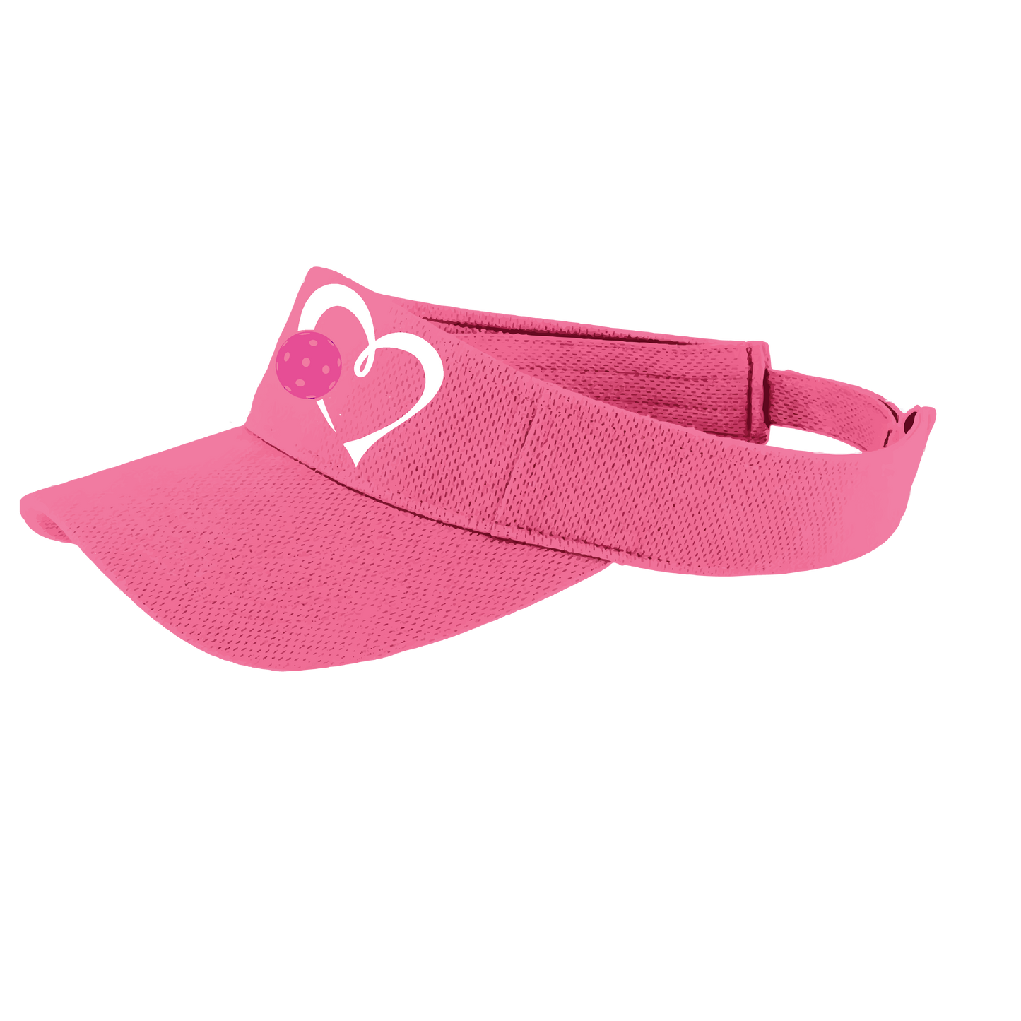 Love Pickleball (Pink) Customizable | Pickleball Visors | Moisture Wicking 100% Polyester