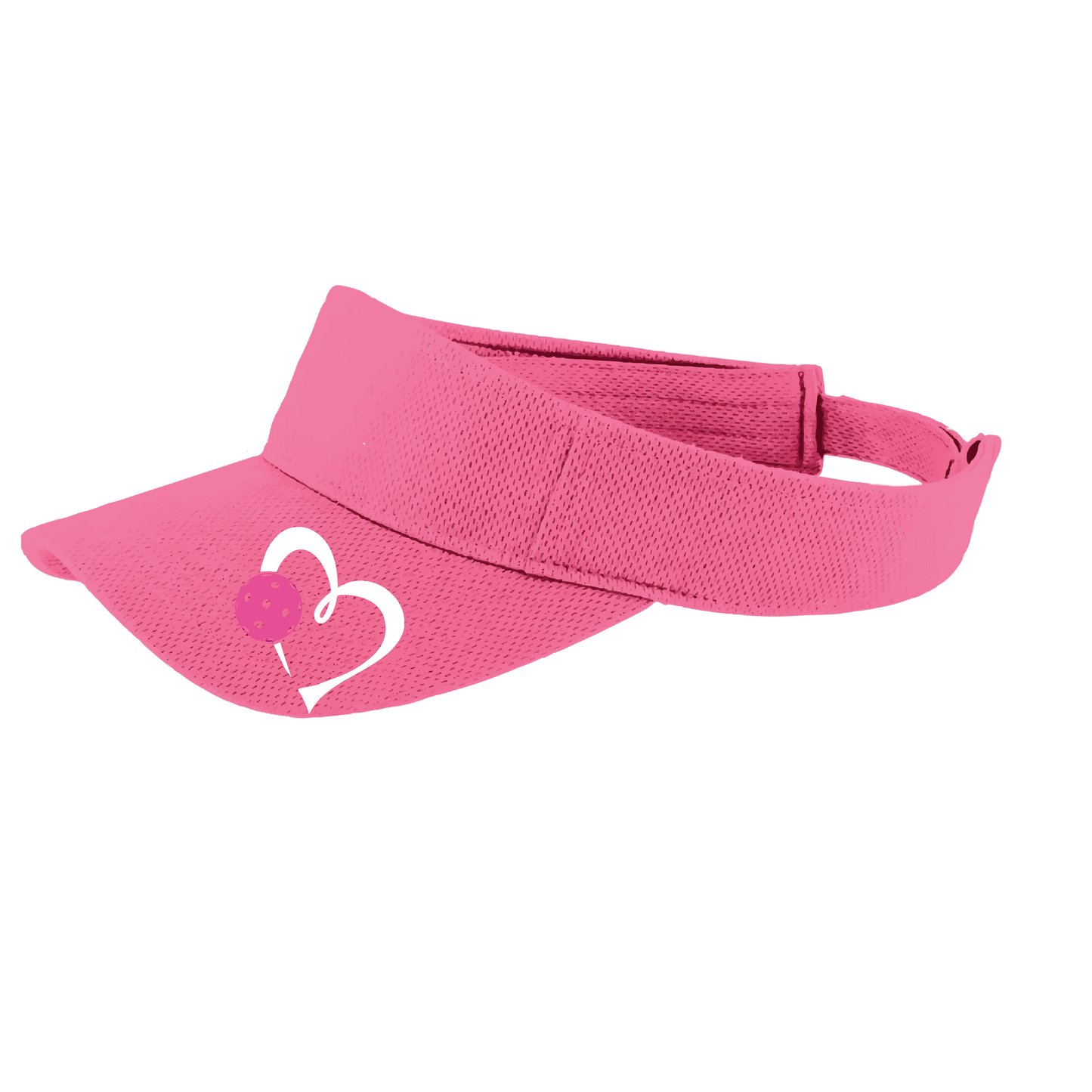 Love Pickleball (Pink) Customizable | Pickleball Visors | Moisture Wicking 100% Polyester