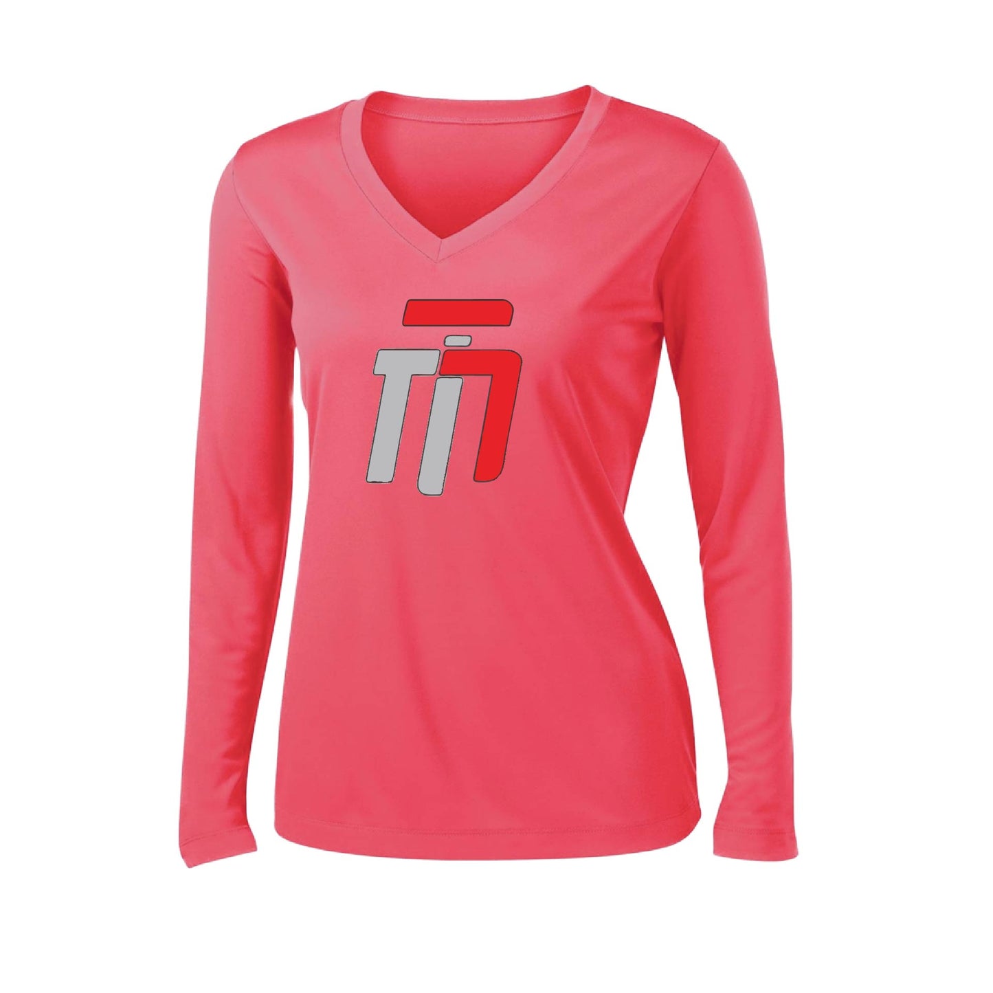 Trumotion | Women’s Long Sleeve V-Neck Karate Performance T-Shirt | 100% Polyester