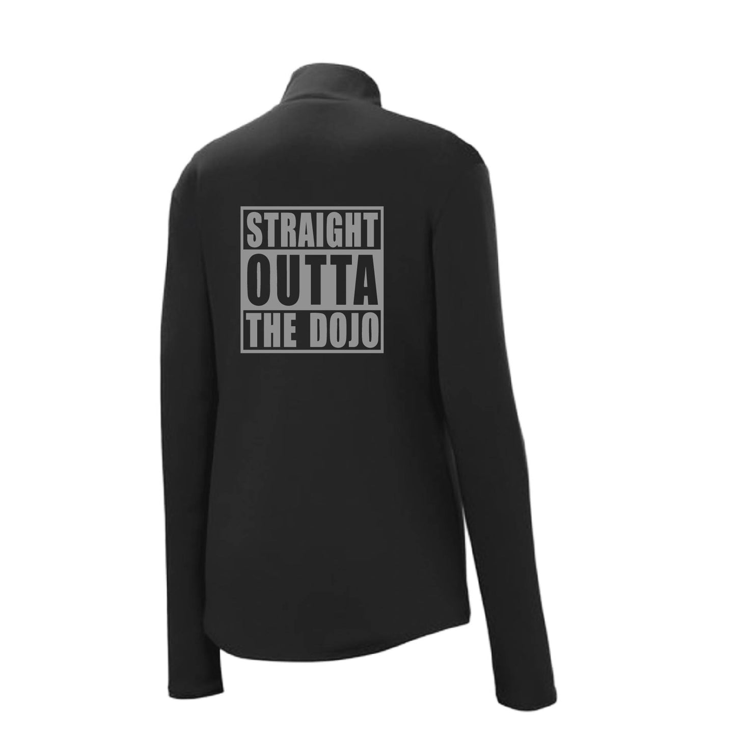 Straight Otta the Dojo | Women's 1/4 Zip Karate Performance Pullover Shirts | 100% Polyester