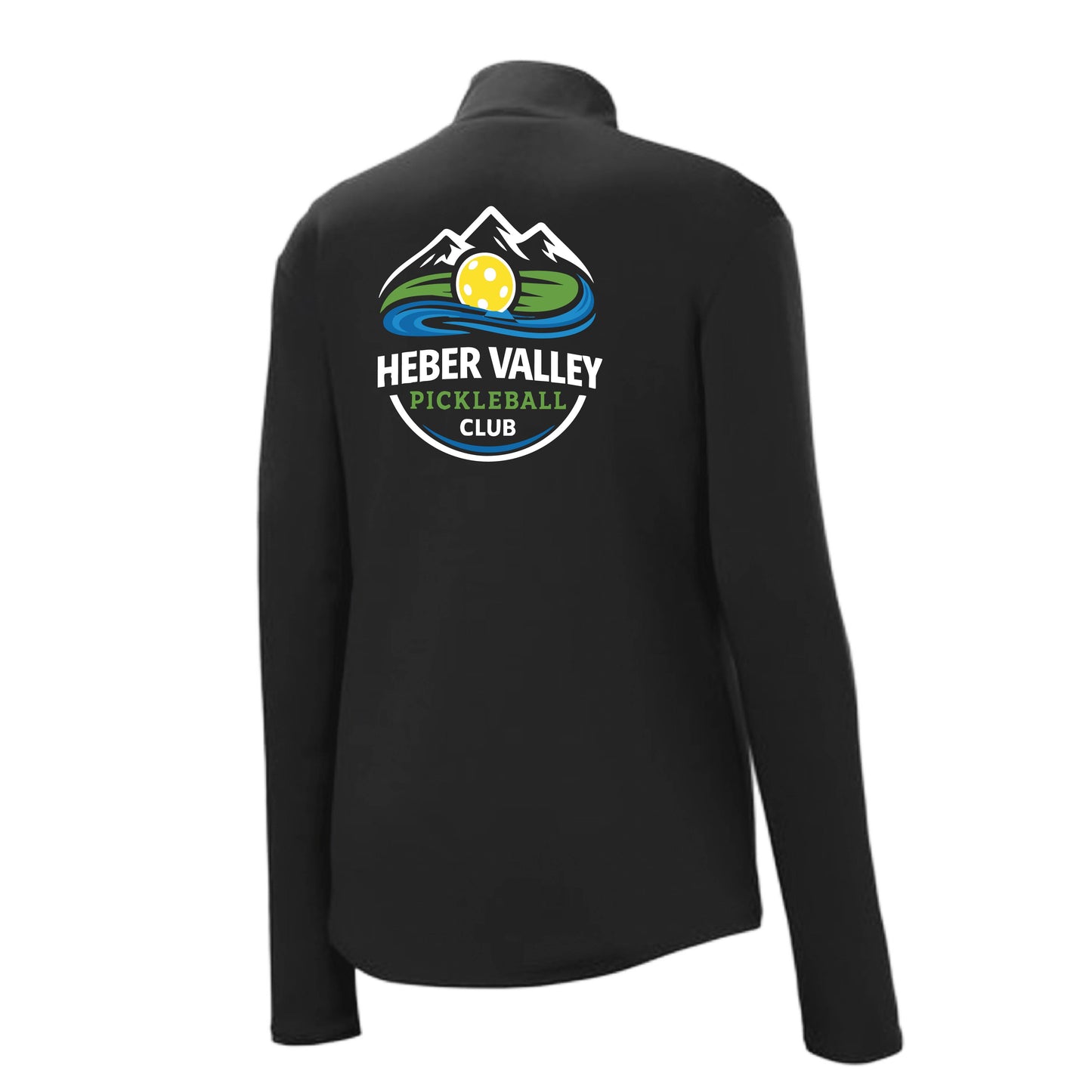 Heber Valley Pickleball Club (Customizable) | Women’s 1/4 Zip Pullover Athletic Performance Shirt | 100% Polyester