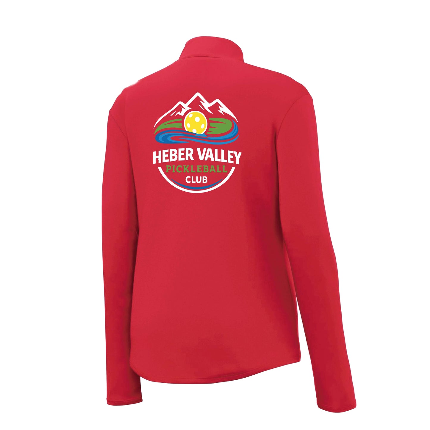 Heber Valley Pickleball Club (Customizable) | Women’s 1/4 Zip Pullover Athletic Performance Shirt | 100% Polyester