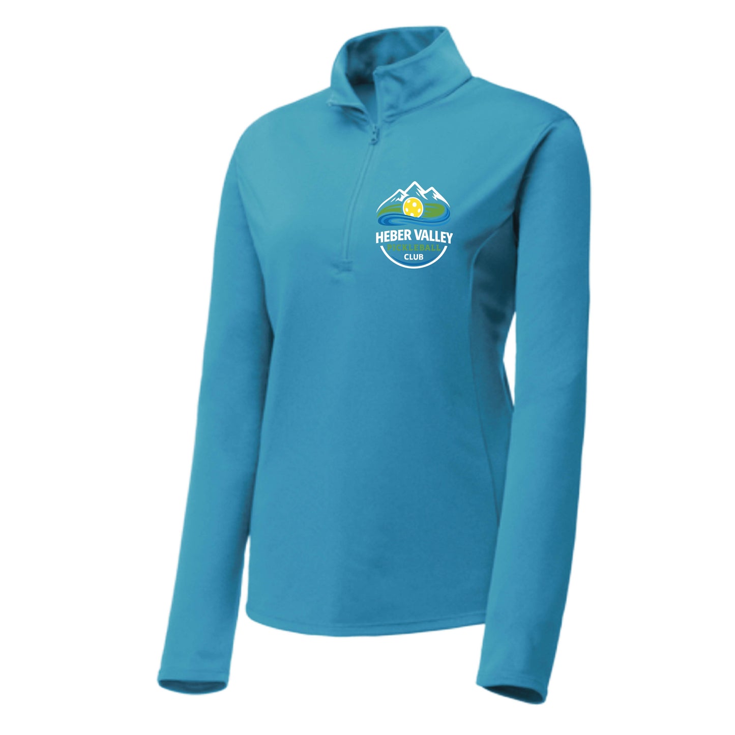 Heber Valley Pickleball Club (Customizable) | Women’s 1/4 Zip Pullover Athletic Performance Shirt | 100% Polyester