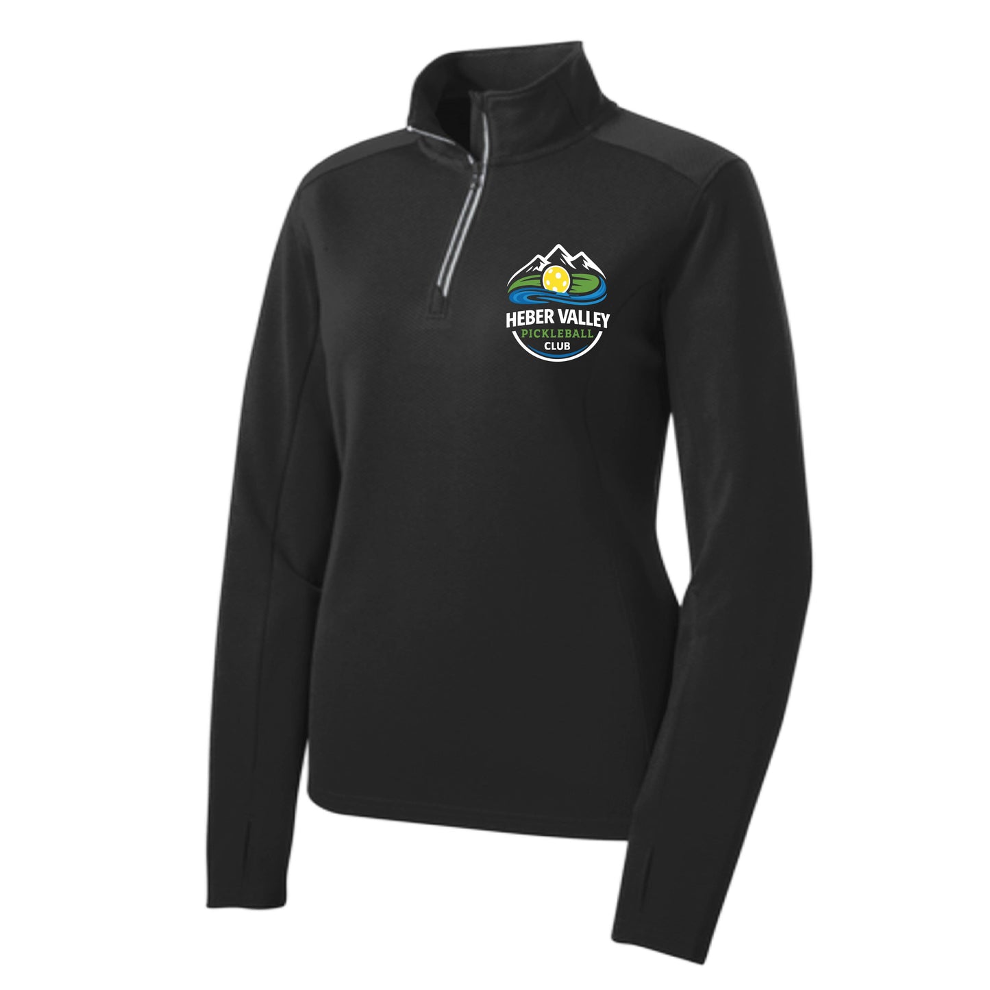 Heber Valley Pickleball Club (Customizable) | Women’s 1/4 Zip Pullover Athletic Performance Shirt | 100% Polyester