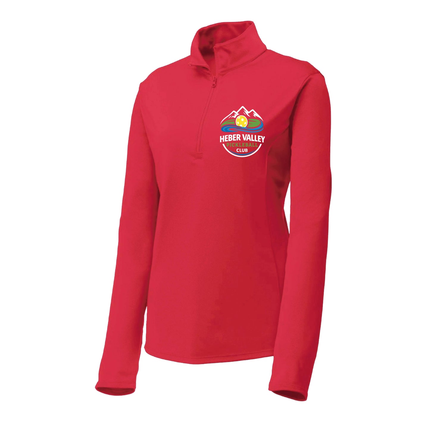 Heber Valley Pickleball Club (Customizable) | Women’s 1/4 Zip Pullover Athletic Performance Shirt | 100% Polyester