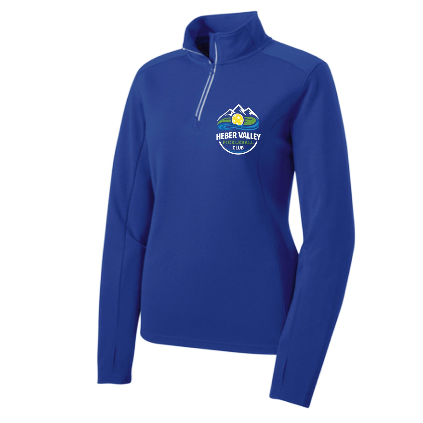 Heber Valley Pickleball Club (Customizable) | Women’s 1/4 Zip Pullover Athletic Performance Shirt | 100% Polyester