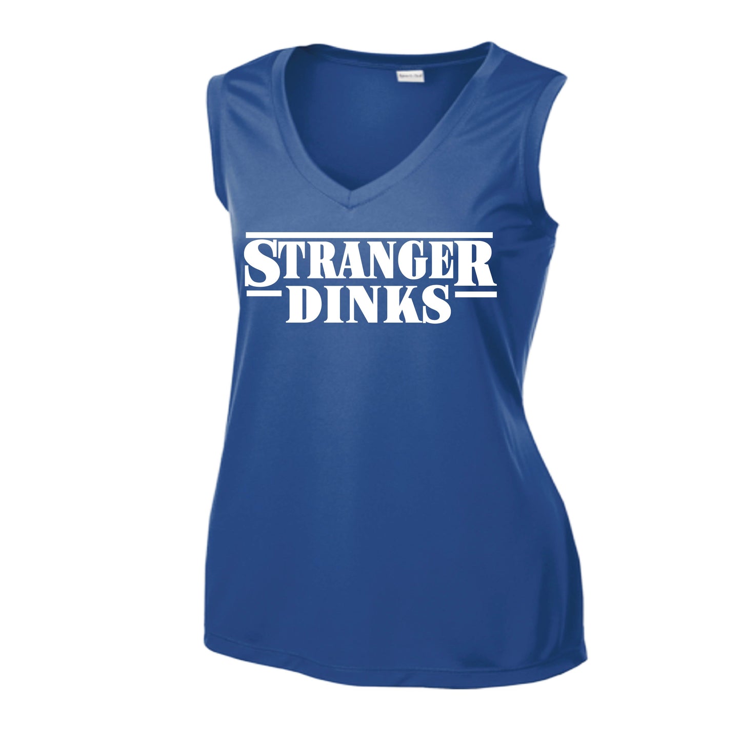 Stranger Dinks | Women’s Sleeveless Athletic Performance T-Shirt | 100% Polyester