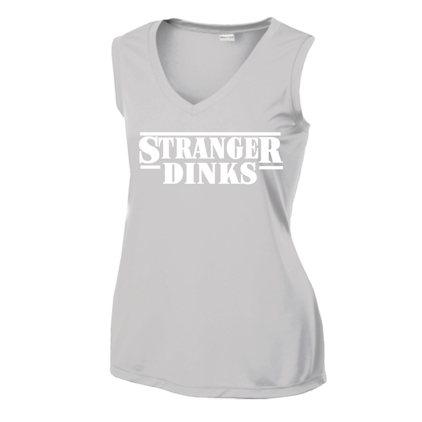 Stranger Dinks | Women’s Sleeveless Athletic Performance T-Shirt | 100% Polyester