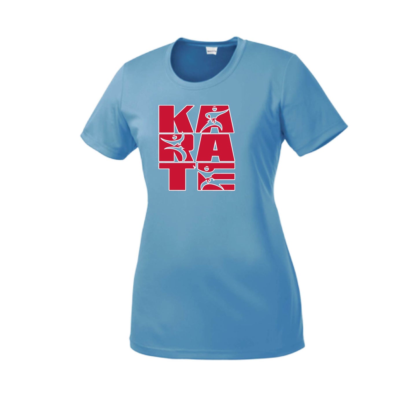 Karate Stacked | Women's Short Sleeve Karate Crewneck T-Shirts | 100% Polyester