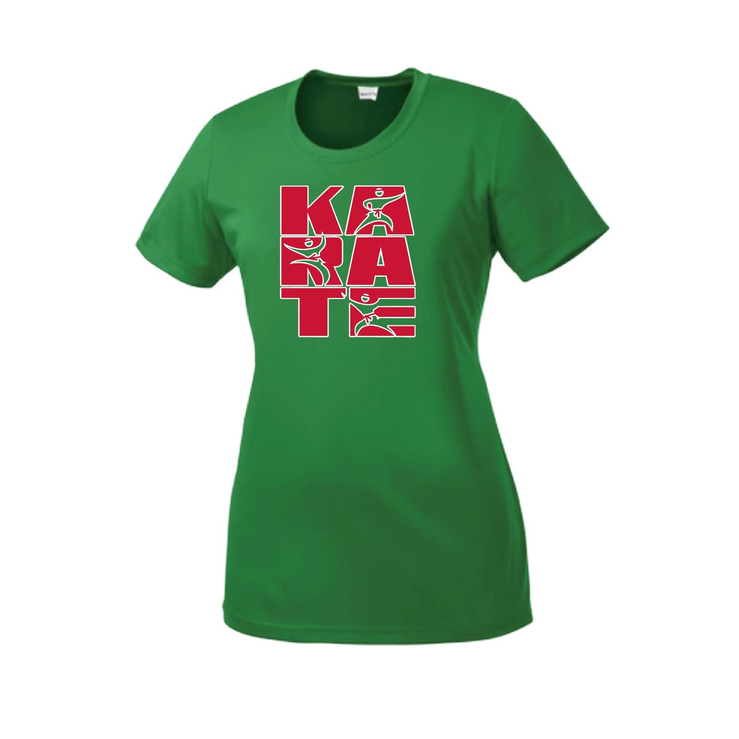 Karate Stacked | Women's Short Sleeve Karate Crewneck T-Shirts | 100% Polyester