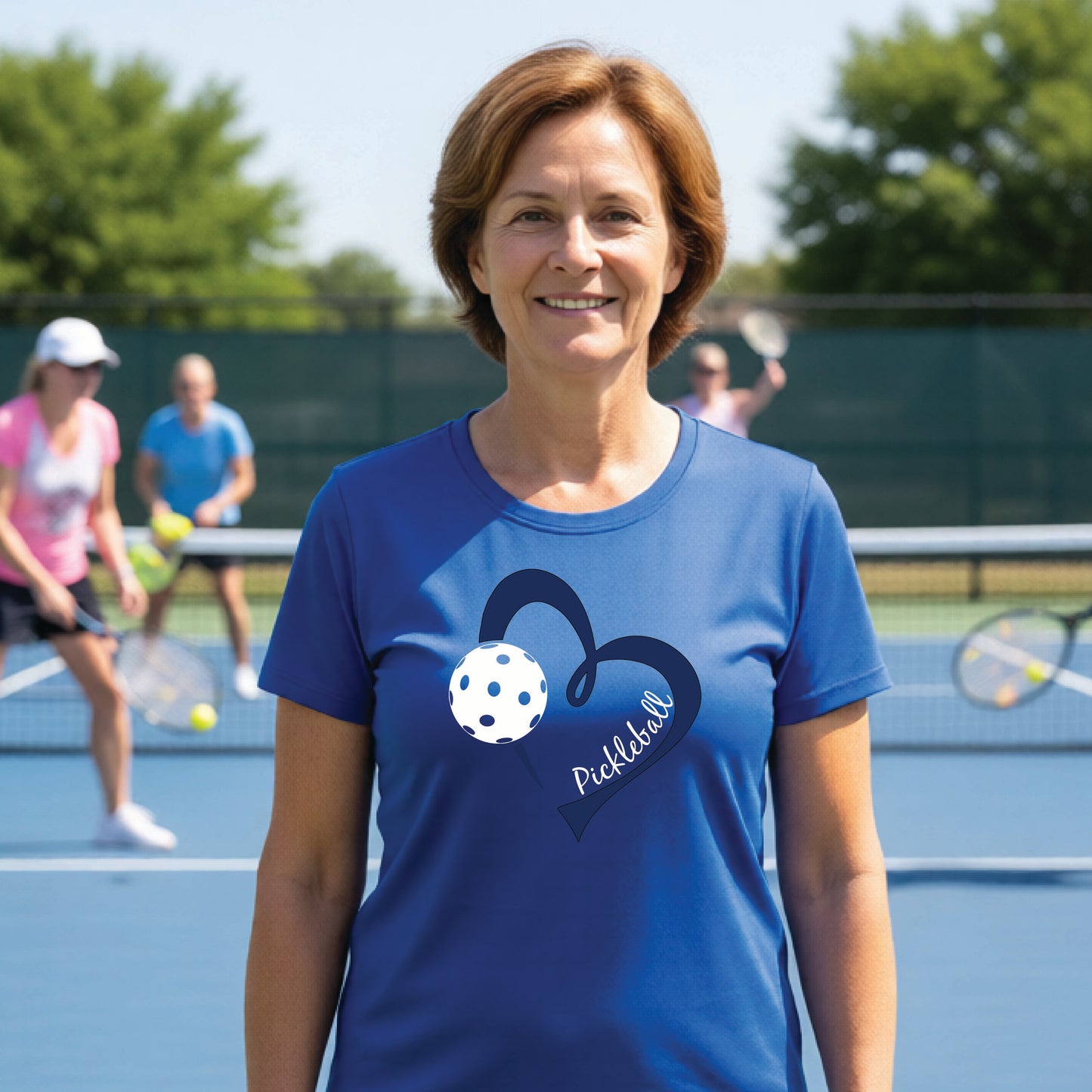 Dazzling Divas | Women’s Short Sleeve Pickleball Performance T-Shirt | 100% Polyester