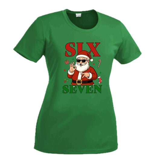 67 Santa | Women's Short Sleeve Crewneck T-Shirts | 100% Polyester
