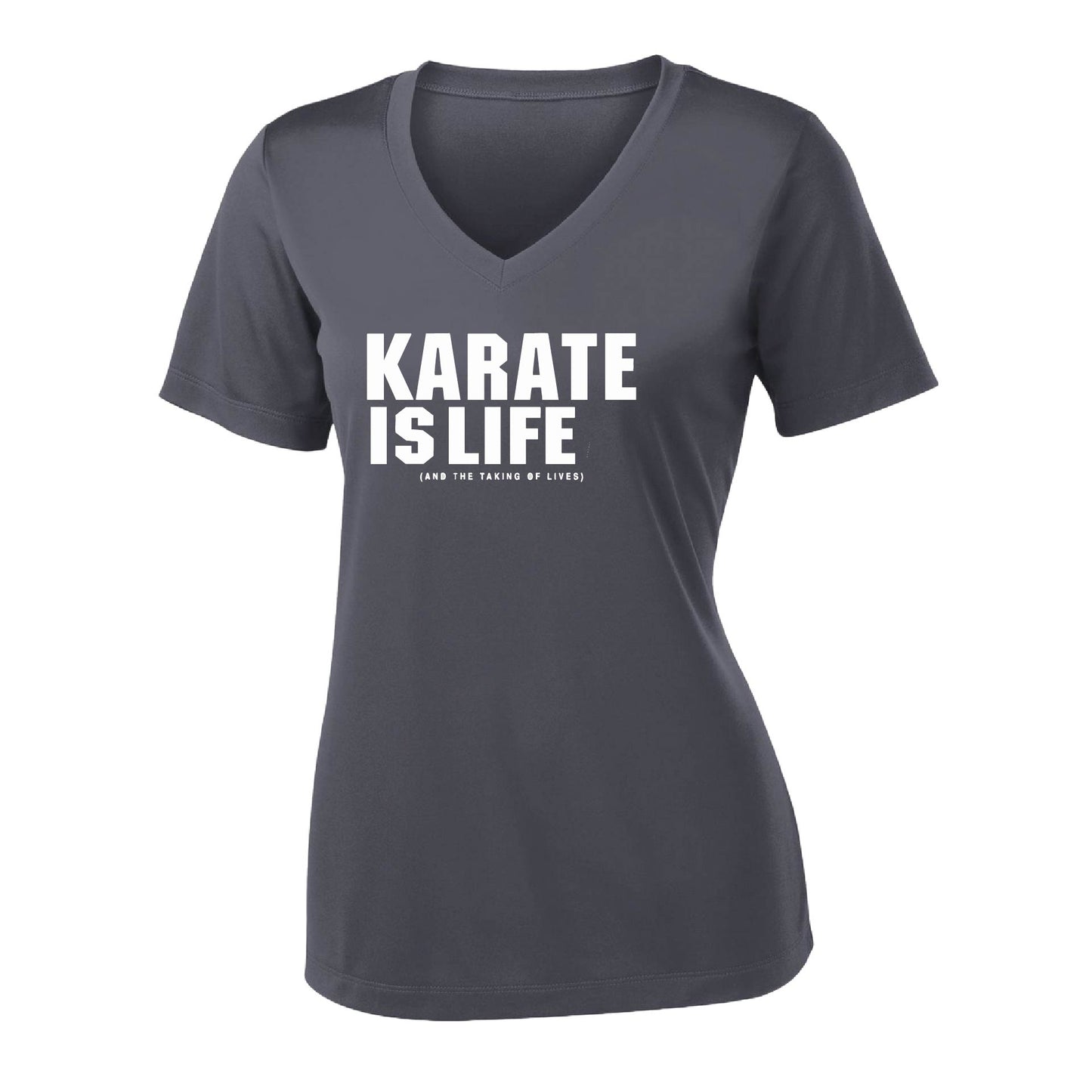 Karate is Life | Women's Short Sleeve V-Neck Karate Performance T-Shirts | 100% Polyester