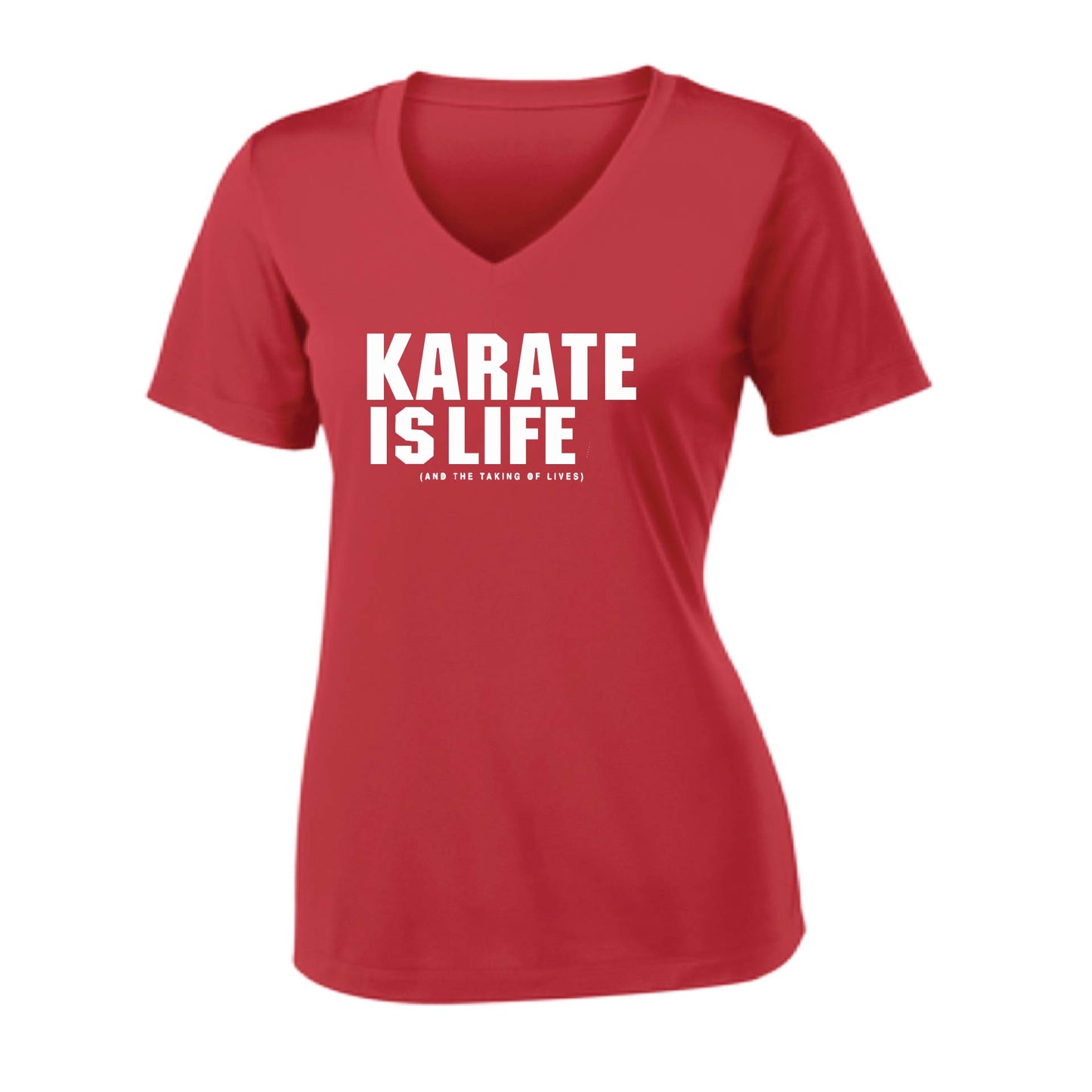 Karate is Life | Women's Short Sleeve V-Neck Karate Performance T-Shirts | 100% Polyester