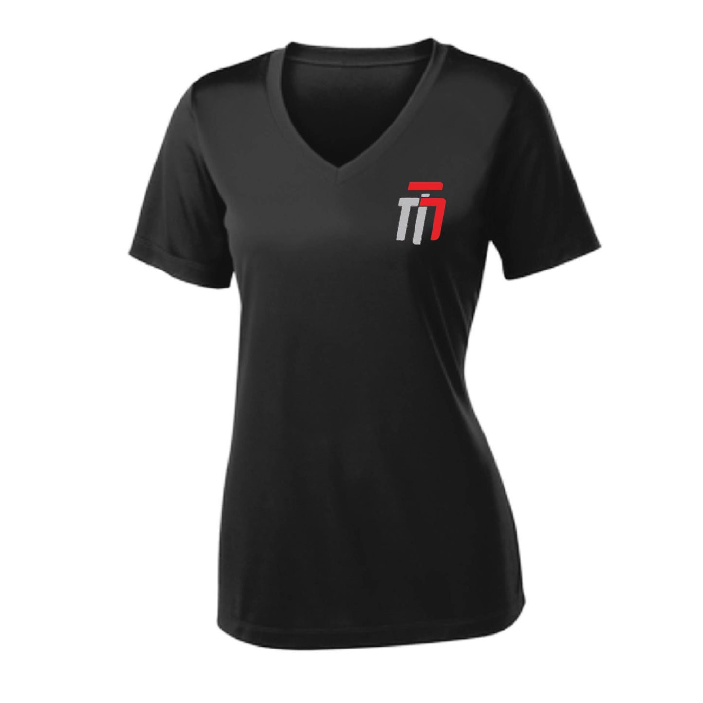 Trumotion (Pocket Design) | Women's Short Sleeve V-Neck Karate Performance T-Shirts | 100% Polyester