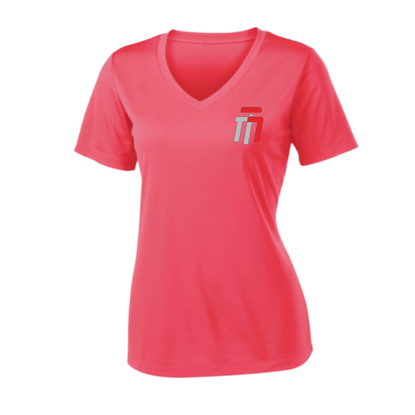 Trumotion (Pocket Design) | Women's Short Sleeve V-Neck Karate Performance T-Shirts | 100% Polyester