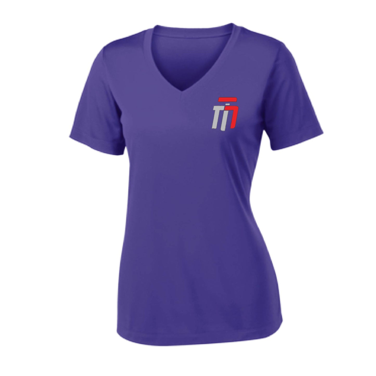Trumotion (Pocket Design) | Women's Short Sleeve V-Neck Karate Performance T-Shirts | 100% Polyester