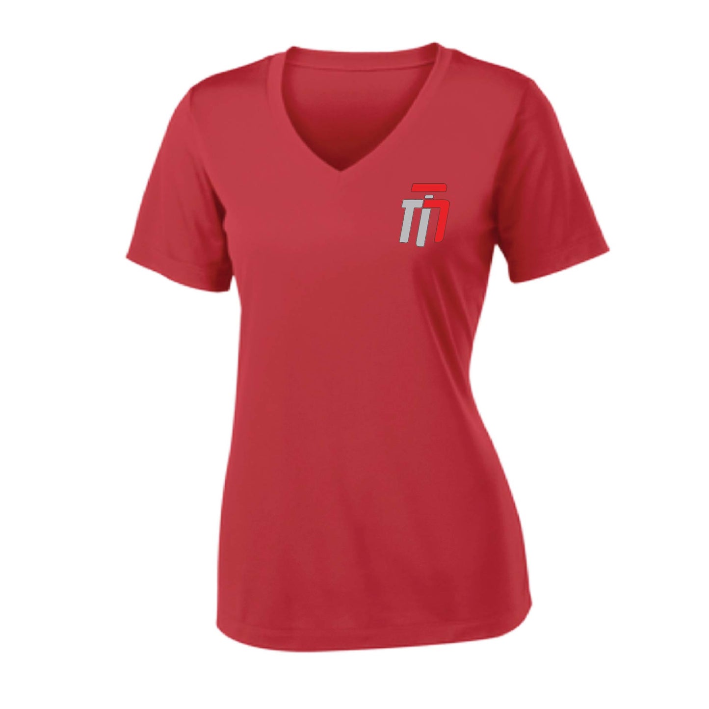 Trumotion (Pocket Design) | Women's Short Sleeve V-Neck Karate Performance T-Shirts | 100% Polyester