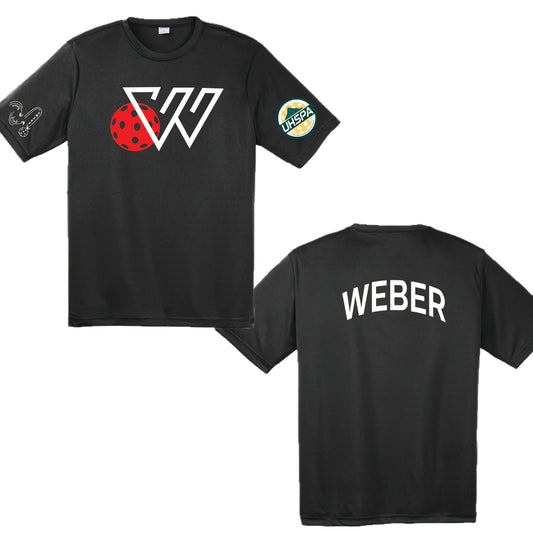 Weber High USHPA | Men's Short Sleeve White Crewneck T-Shirts | 100% Polyester