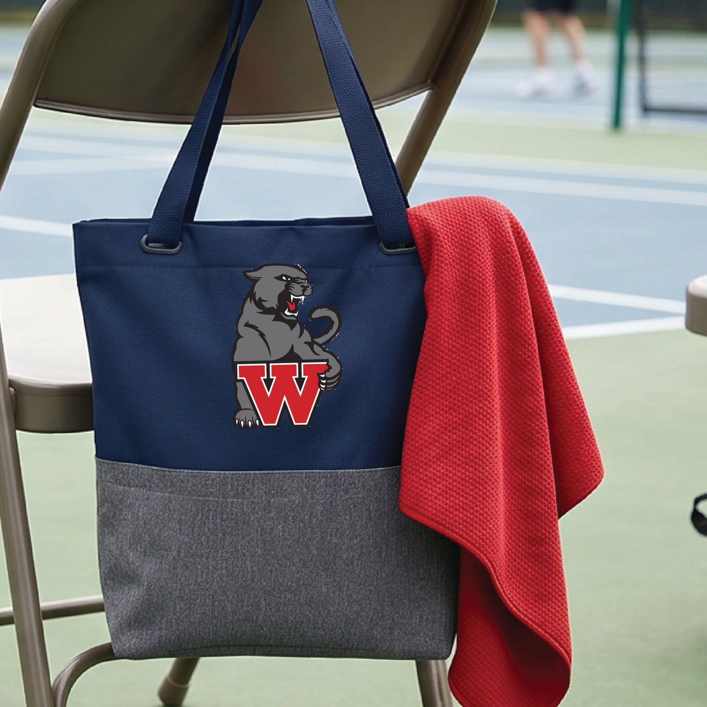 West High School Pickleball Tote Bag Sports Tote for Pickleball Players Gift Court Carryall Team Gift