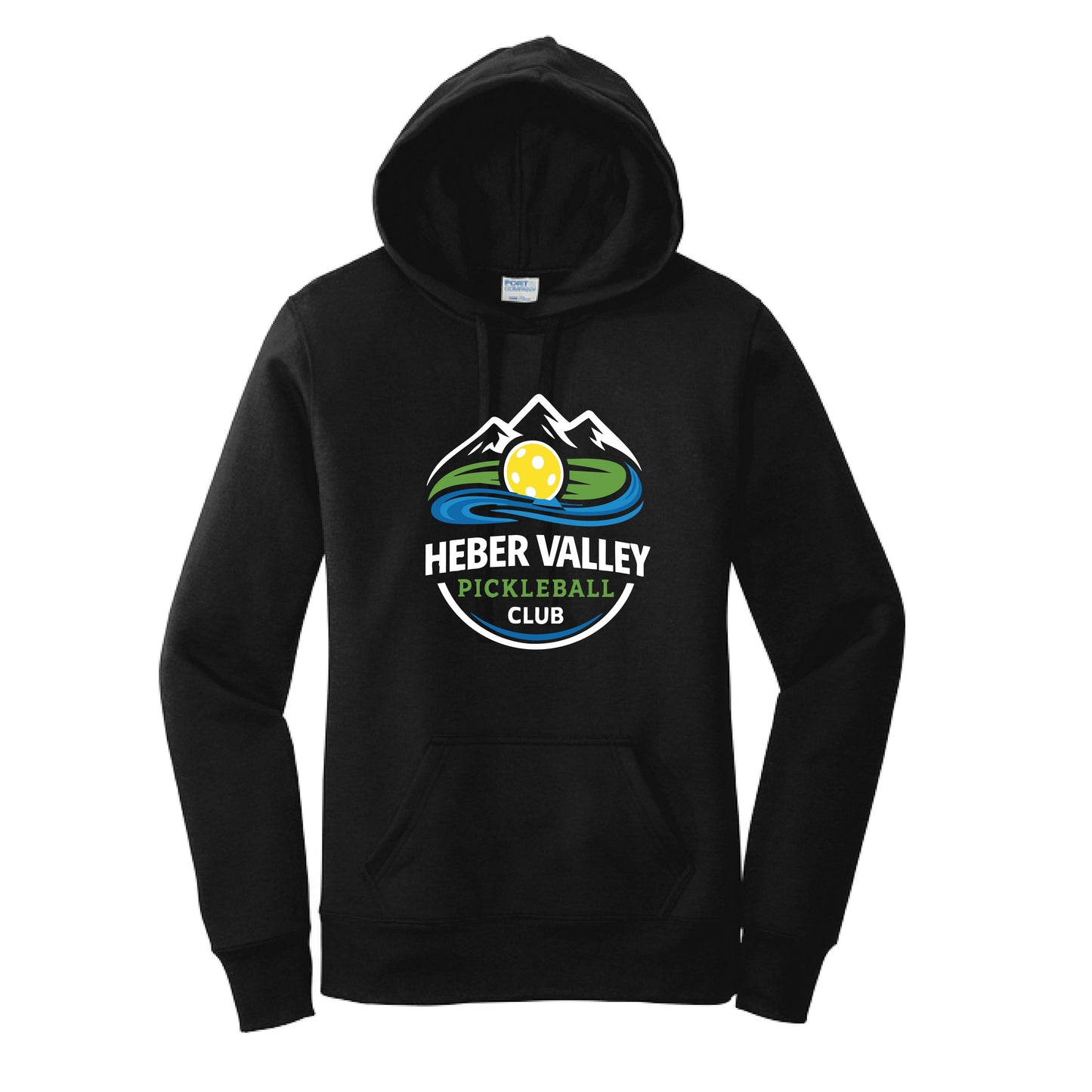 Heber Valley Pickleball Club (Customizable) | Women’s Fitted Hoodie Pickleball Sweatshirt | 50% Cotton 50% Poly Fleece