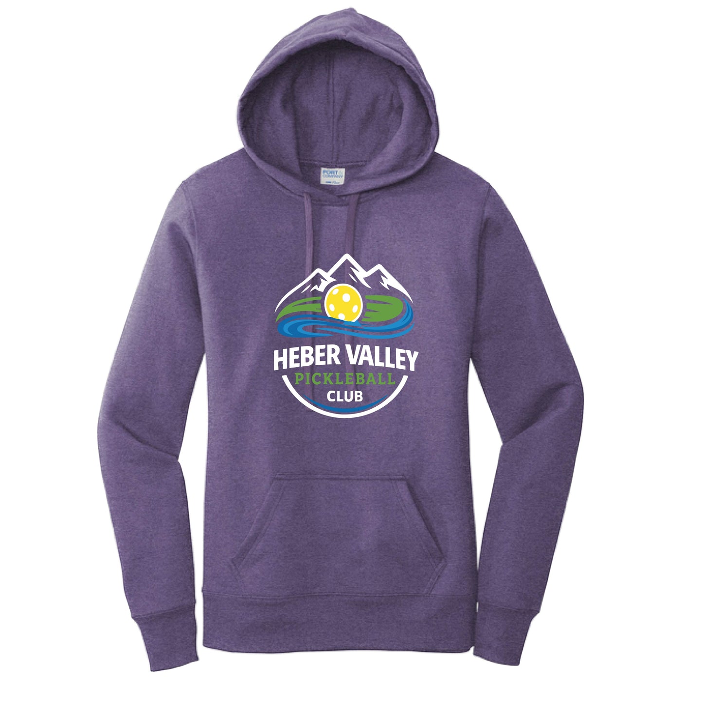 Heber Valley Pickleball Club (Customizable) | Women’s Fitted Hoodie Pickleball Sweatshirt | 50% Cotton 50% Poly Fleece