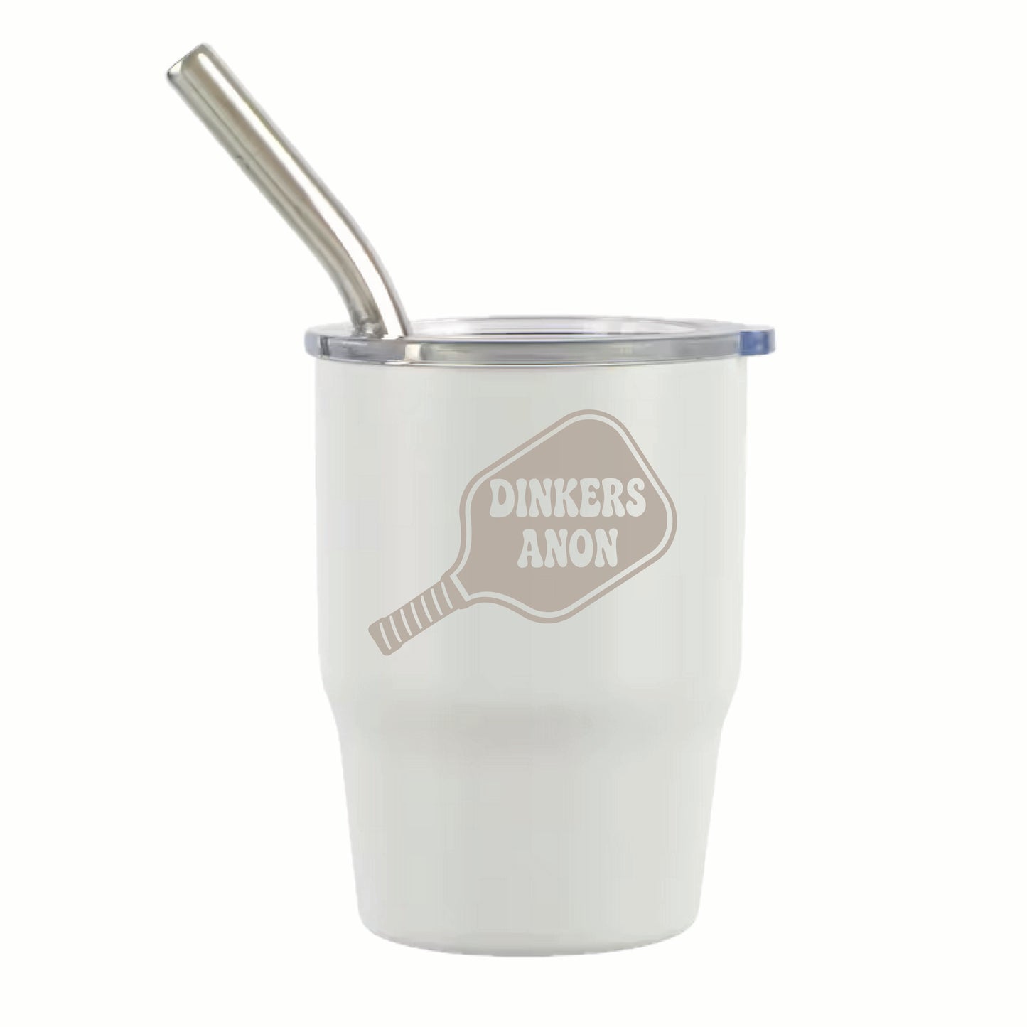 Pickleball "Here's to You" 3 oz Steel Tumblers | Party Favors Celebration Designs  | Fun Pickleball Gifts