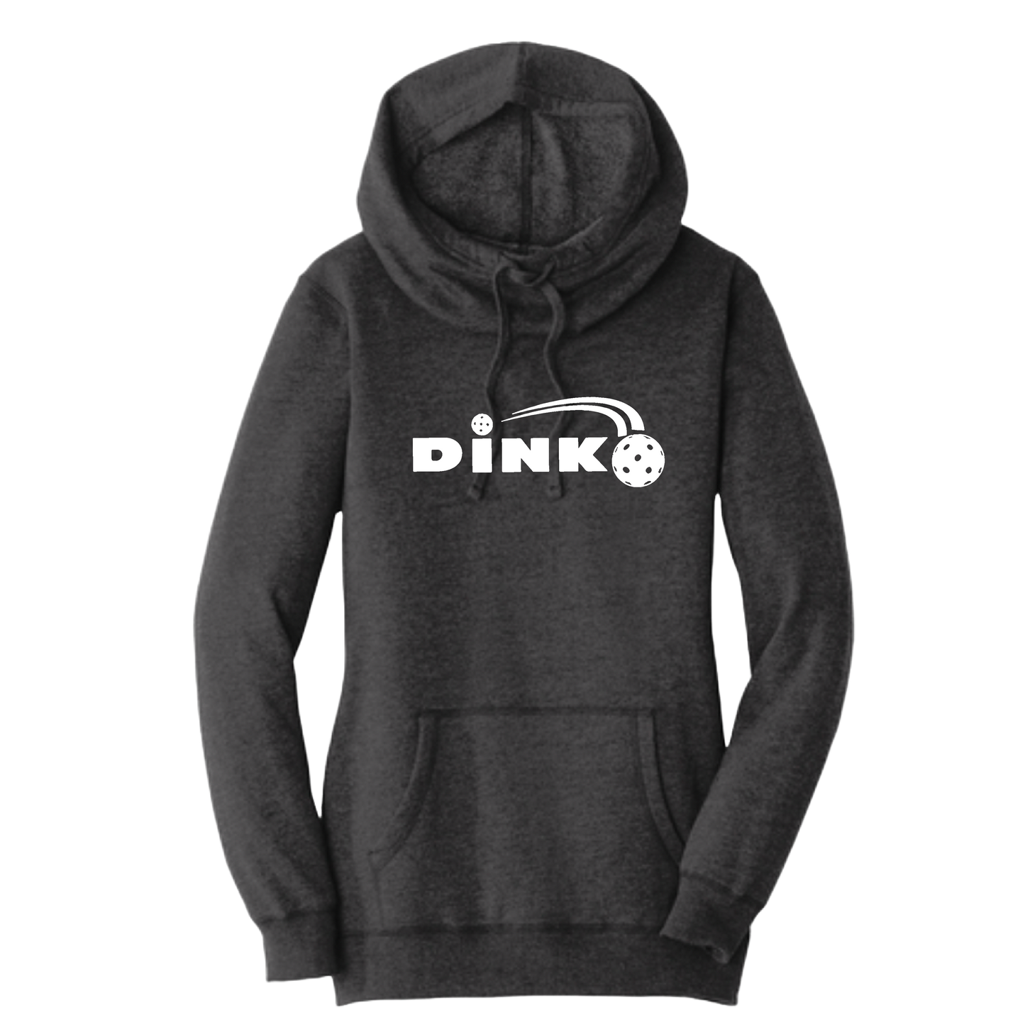 Dink | Women’s Cowl-Neck Hoodie Pickleball Sweatshirt | 55% Cotton 45% Poly Fleece