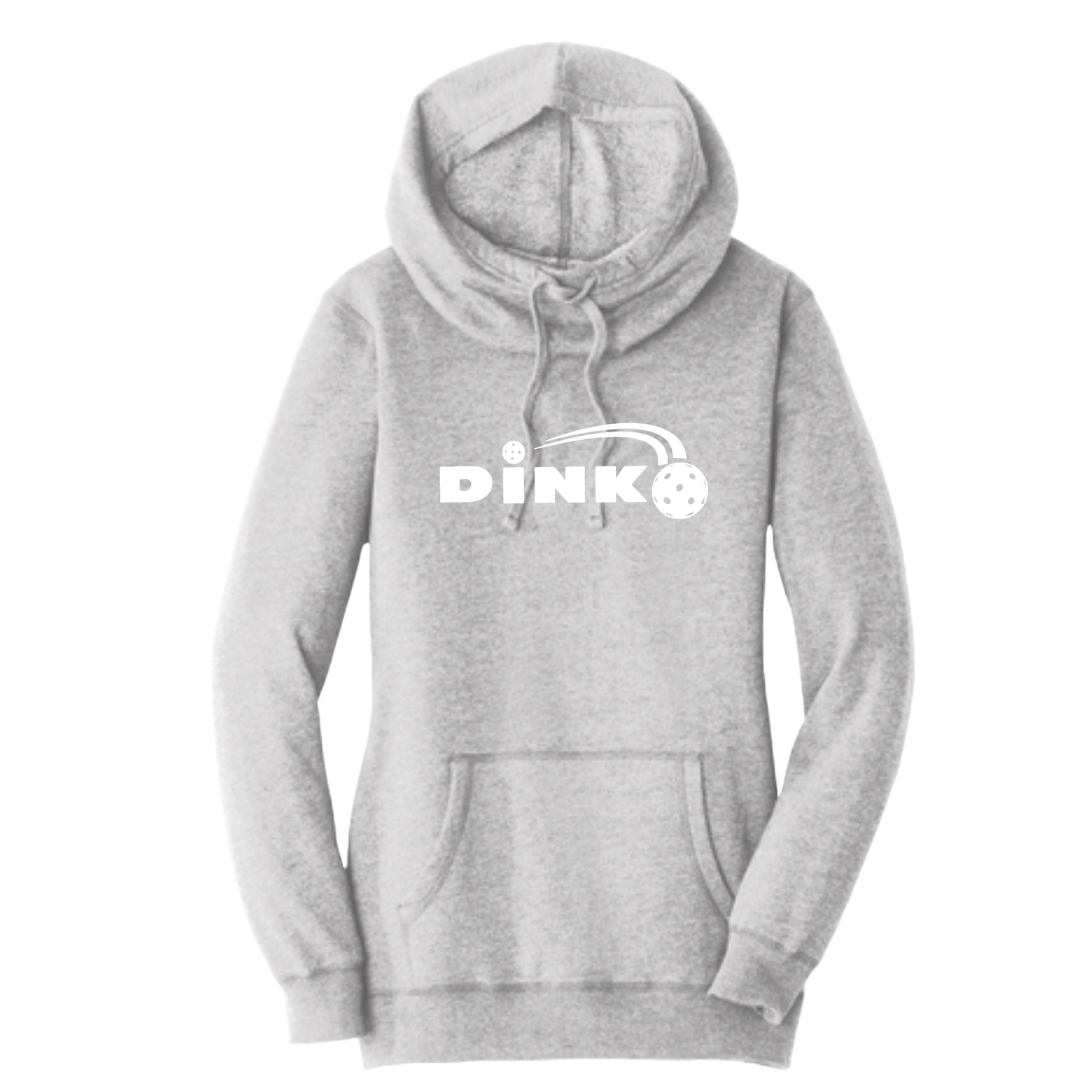 Dink | Women’s Cowl-Neck Hoodie Pickleball Sweatshirt | 55% Cotton 45% Poly Fleece