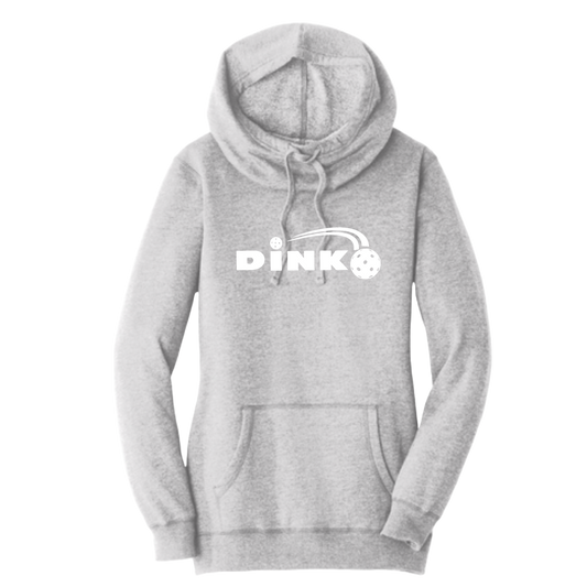 Dink | Women’s Cowl-Neck Hoodie Pickleball Sweatshirt | 55% Cotton 45% Poly Fleece