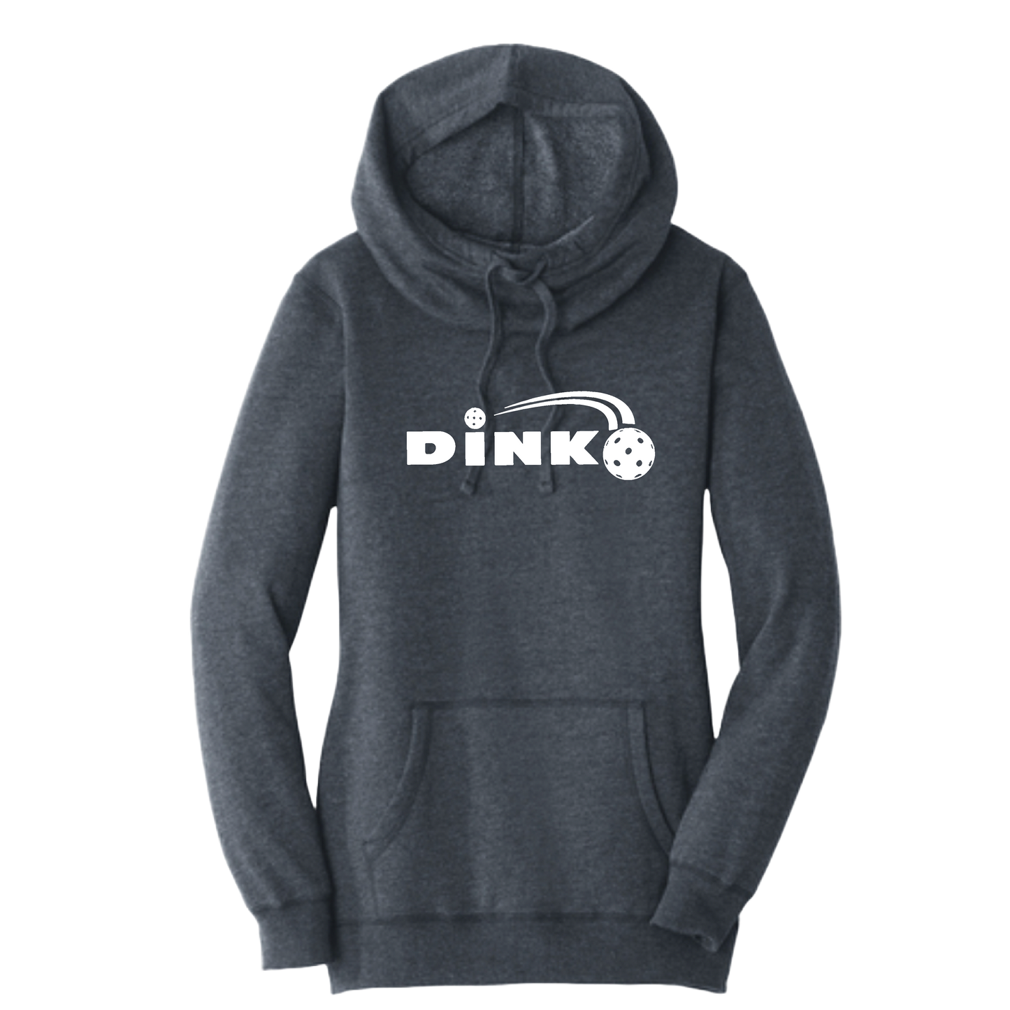 Dink | Women’s Cowl-Neck Hoodie Pickleball Sweatshirt | 55% Cotton 45% Poly Fleece