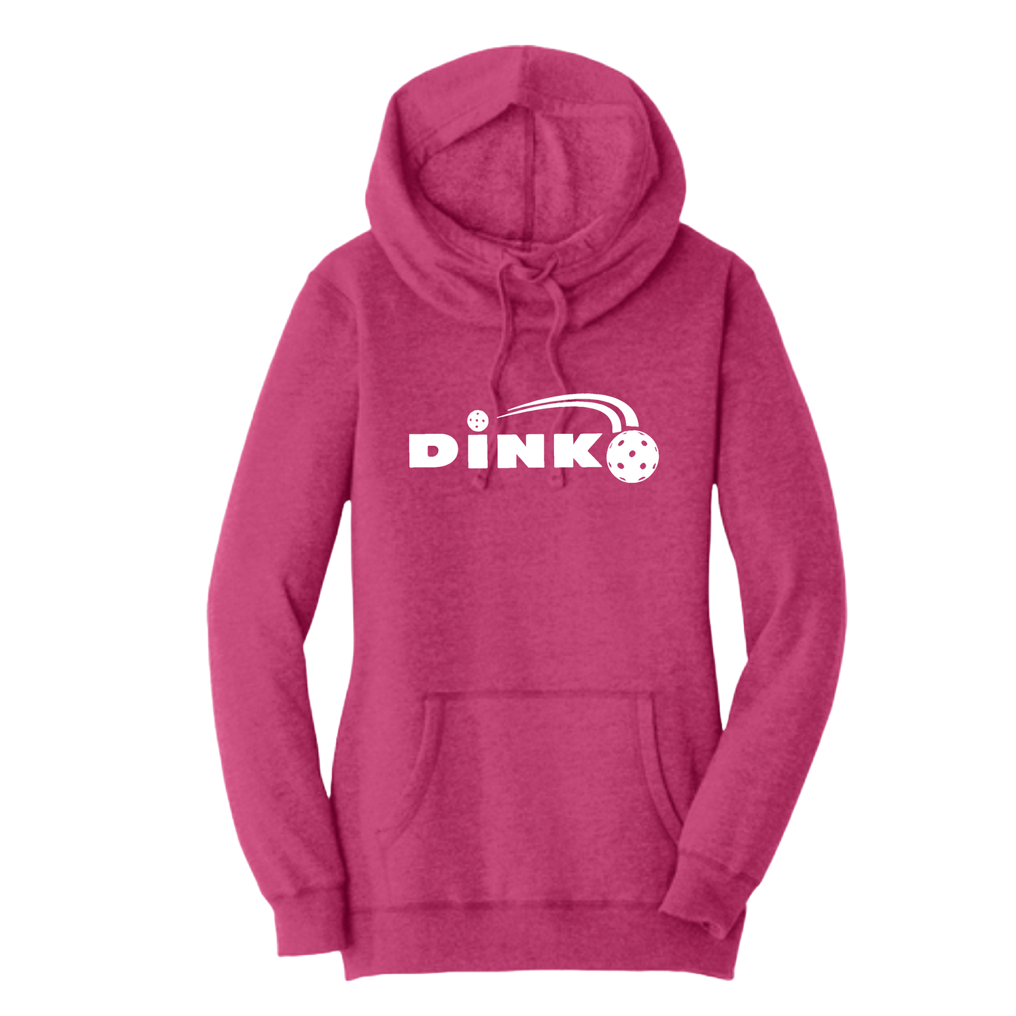 Dink | Women’s Cowl-Neck Hoodie Pickleball Sweatshirt | 55% Cotton 45% Poly Fleece