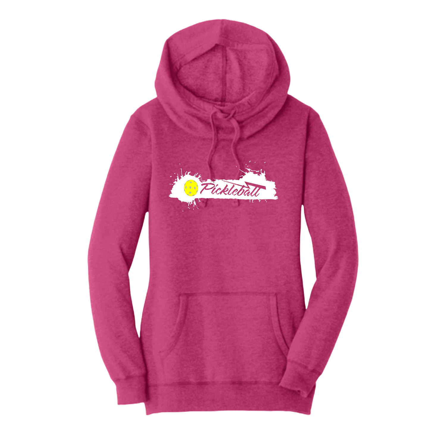 Extreme Pickleball | Women’s Cowl-Neck Hoodie Pickleball Sweatshirt | 55% Cotton 45% Poly Fleece