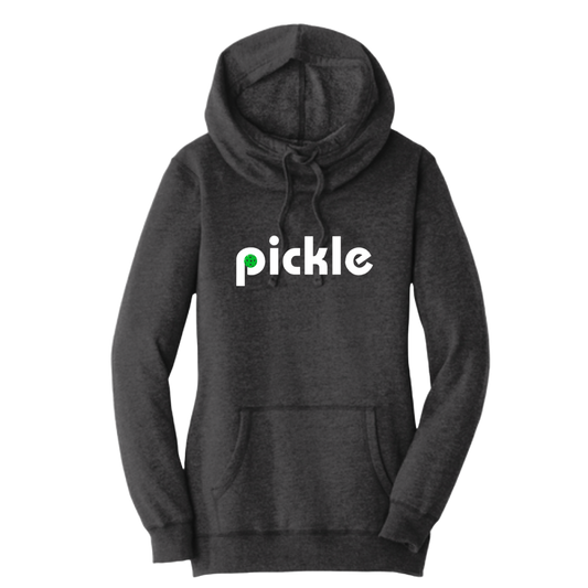 Pickle (Customizable) | Women’s Cowl-Neck Hoodie Pickleball Sweatshirt | 55% Cotton 45% Poly Fleece