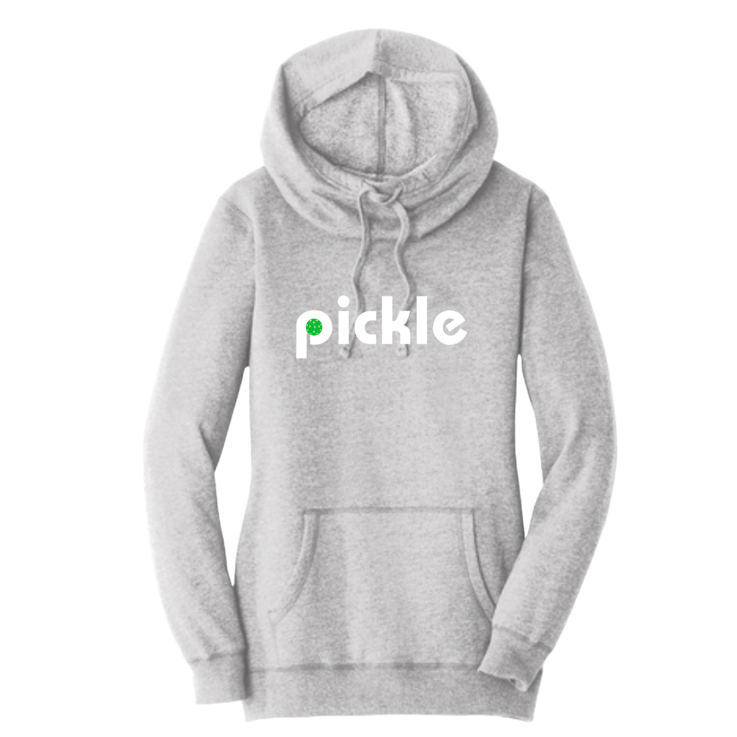 Pickle (Customizable) | Women’s Cowl-Neck Hoodie Pickleball Sweatshirt | 55% Cotton 45% Poly Fleece