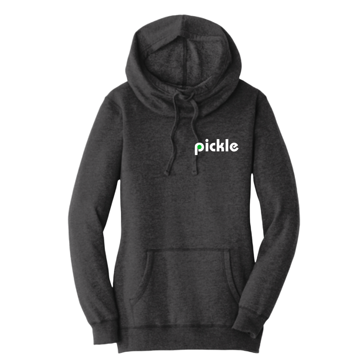 Pickle (Customizable) | Women’s Cowl-Neck Hoodie Pickleball Sweatshirt | 55% Cotton 45% Poly Fleece