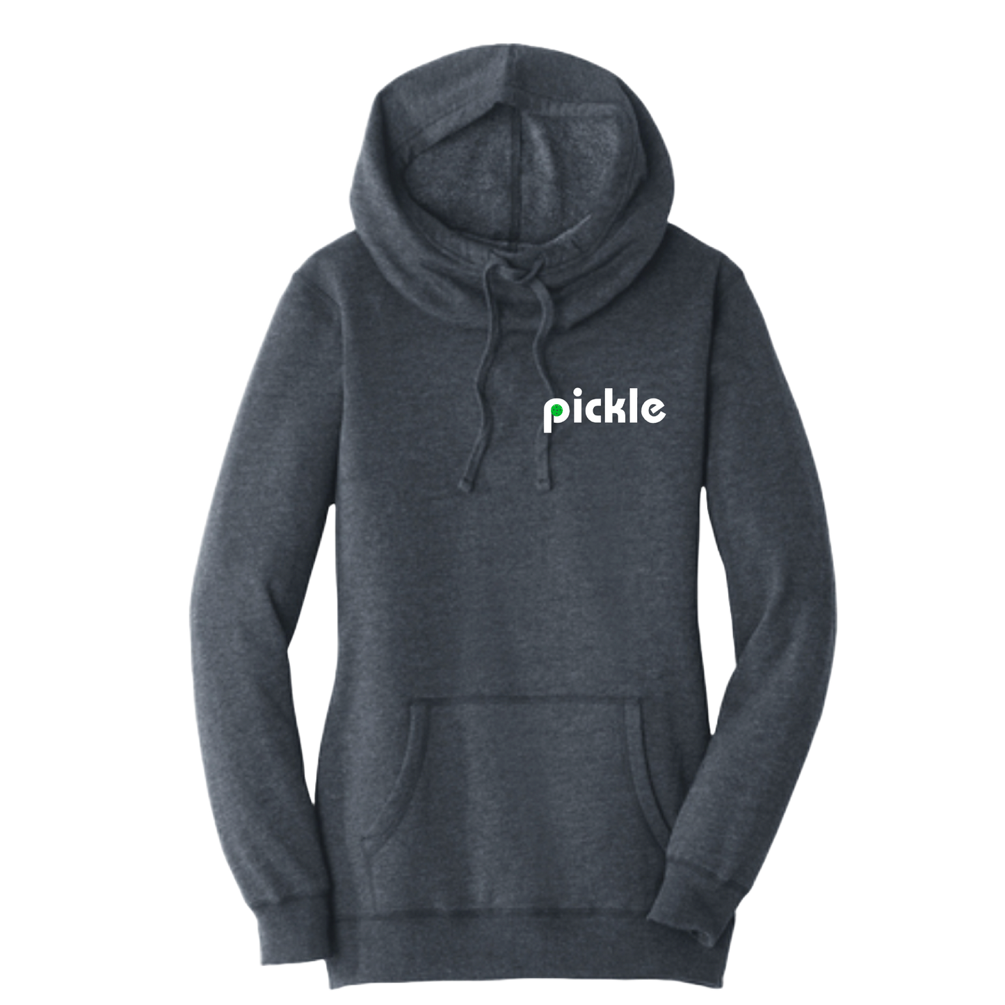 Pickle (Customizable) | Women’s Cowl-Neck Hoodie Pickleball Sweatshirt | 55% Cotton 45% Poly Fleece