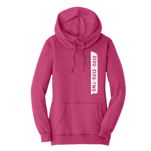 Zero Zero Two (Customizable) | Women’s Cowl-Neck Hoodie Pickleball Sweatshirt | 55% Cotton 45% Poly Fleece