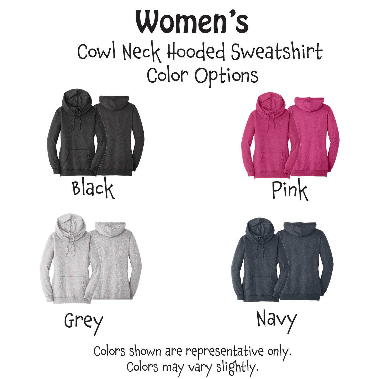 Hocus Pocus | Women’s Cowl-Neck Hoodie Pickleball Sweatshirt | 55% Cotton 45% Poly Fleece