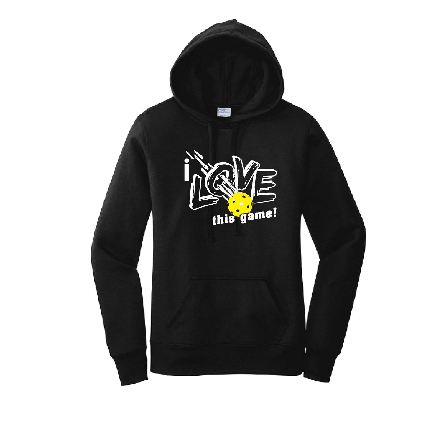 I Love This Game | Women’s Fitted Hoodie Pickleball Sweatshirt | 50% Cotton 50% Poly Fleece
