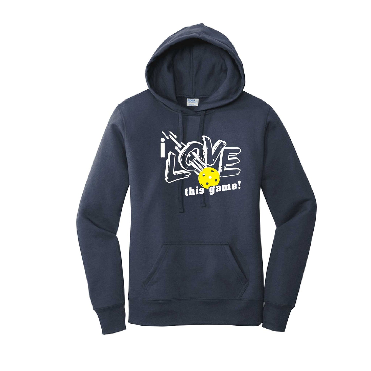 I Love This Game | Women’s Fitted Hoodie Pickleball Sweatshirt | 50% Cotton 50% Poly Fleece