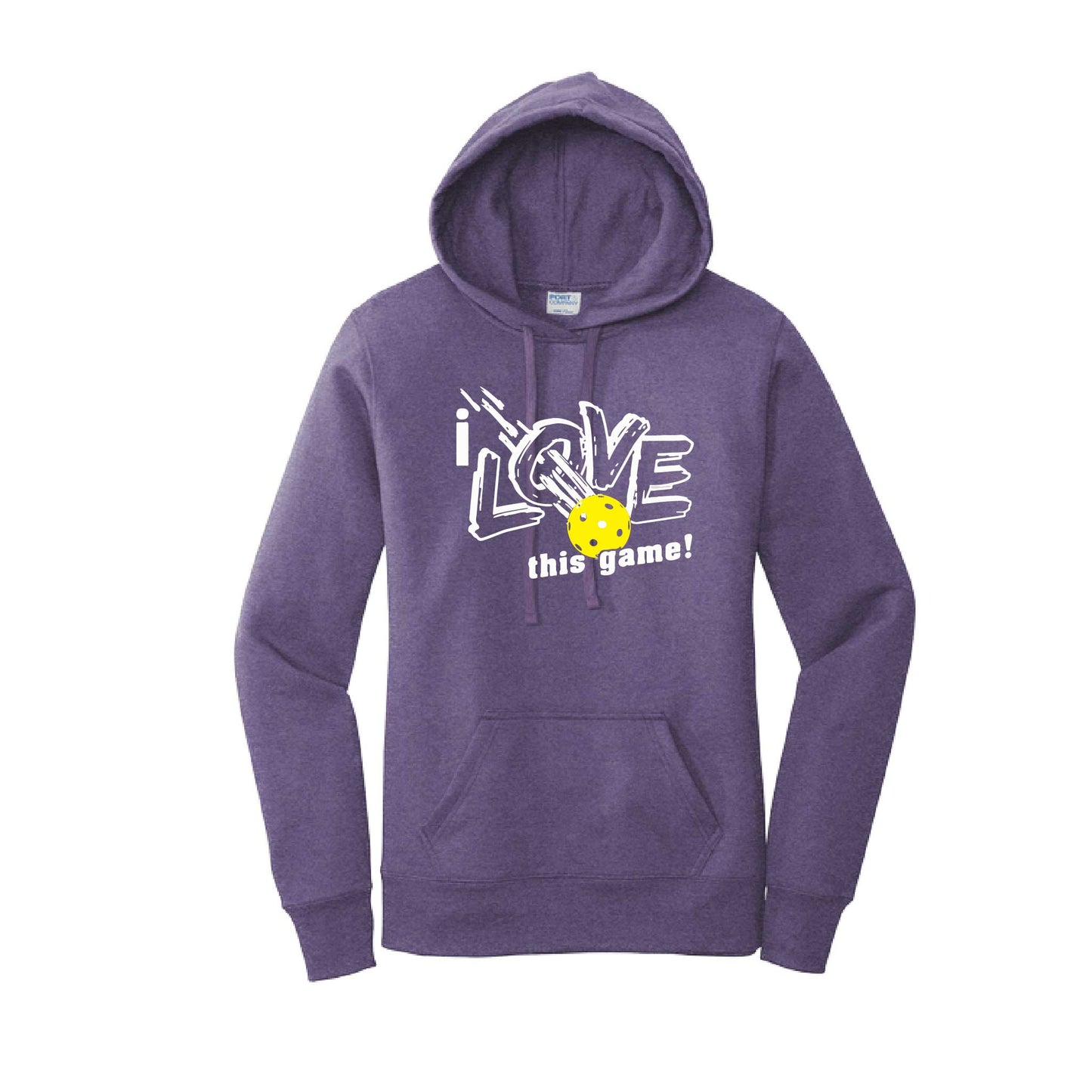 I Love This Game | Women’s Fitted Hoodie Pickleball Sweatshirt | 50% Cotton 50% Poly Fleece